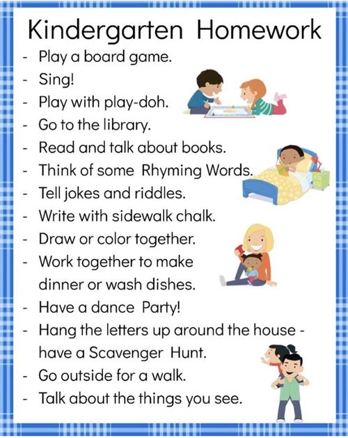 Kindergarten Homework